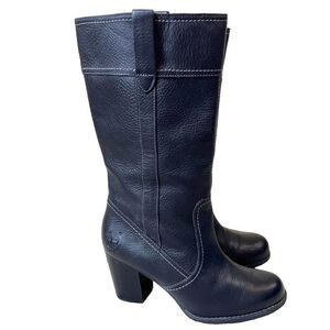 Timberland Rudston Earthkeepers Black Leather Waterproof Pull On Boots